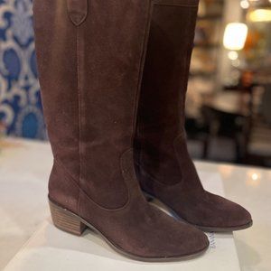 Banana Republic Brown Suede Tall Western Style Boots- Size 8